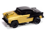 Auto World 1955 Chevrolet Bel Air (Metallic Gold & Black) X-Traction HO Slot Car