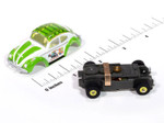 Auto World 1966 Volkswagen Beetle Turtle Wax (White & Green) Thunderjet HO Slot Car