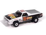 Auto World 1969 Chevy El Camino (Black & White) Thunderjet HO Slot Car