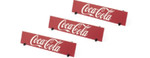 Scaleauto Coca Cola Advertising Panel (125x25mm) Supported By 2 Feet (3 Sets)
