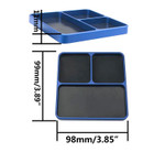 Integy Blue Magnetic Hardware Storage Tray Organizer Workstation (99x98x11mm)