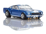AFX 1966 Shelby Mustang GT350 Blue/White Stripes Mega G+ HO Slot Car