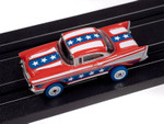 Auto World 1957 Chevy Bel Air (Red, Blue & White) Thunderjet HO Slot Car