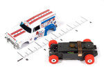 Auto World Ice Cream Truck (White, Red & Blue) Thunderjet HO Slot Car
