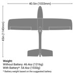 Hobbyzone AeroScout S 2 1.1m BNF Bind-N-Fly Basic RC Airplane with SAFE