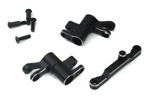 Integy Alloy Black Steering Bell Crank Set: Mini Maxx