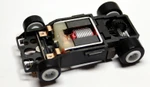 Bulldog HO Racing SRT HO Slot Car Chassis with White Wheels