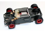 Bulldog HO Racing SRT HO Slot Car Chassis with Red Wheels