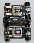 Bulldog HO Racing SRT F1/Indy HO Slot Car Chassis with Black Wheels