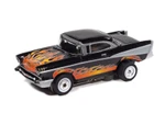 Auto World 1957 Chevrolet Bel Air Lowrider (Black) Thunderjet HO Slot Car