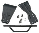 RPM Black Front Bumper, Skid Plate & Brace for Associated SC10 2WD