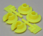 RPM Yellow Lower Spring Cups: 1/10 Losi, Traxxas, HPI Savage