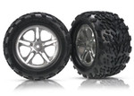 Traxxas Talon Tires & 3.8" Satin Wheels for Maxx/Revo w/14mm Hex