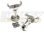 Integy Aluminum Caster Blocks (2) (Silver): Tamiya Super Clod Buster