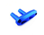 Hot Racing Blue Aluminum Dual Water Outlet for Traxxas Spartan & M41