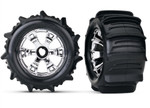 Traxxas Paddle Tires on Geode Wheels 17mm Hex for 1/10 Revo, E-Revo, E-Maxx, T-Maxx, Summit