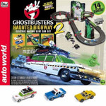 Auto World 14' Ghostbusters Haunted Highway 2 HO Slot Car Race Set