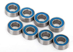 Traxxas 4x8x3mm Blue Rubber Sealed Ball Bearings (8)