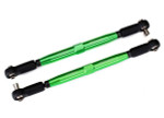 Traxxas X-Maxx Green 7075-T6 Aluminum Toe Link TUBES (157mm) (2) w/Rod Ends & Hollow Balls