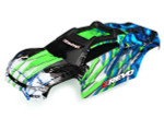 Traxxas E-Revo 2 Green Body w/Decals Assembled w/Front & Rear Body Mounts & Support