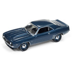 Johnny Lightning 1:64 Diecast 1969 Chevy Camaro (50th Anniversary) - Dusk Blue Poly