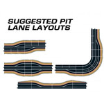 Scalextric 1/32 Digital Slot Car Left Pit Lane Track Section w/Sensors & Borders