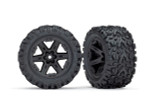 Traxxas Rustler 4x4 Talon EXT Tires Mounted on Black 2.8 Wheels (2)