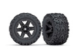 Traxxas Rustler 2WD Rear Talon EXT Tires Mounted on Black 2.8 Wheels (2)