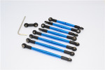 GPM Complete Blue Aluminum Tie Rod & Pushrod Set for 1/16 E-Revo & Summit