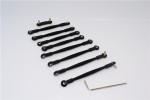 GPM Complete Black Aluminum Tie Rod & Pushrod Set for 1/16 E-Revo & Summit
