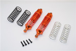 GPM Orange Aluminum Rear Shocks for 4x4 Slash Rustler Stampede