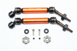 GPM Orange Steel & Aluminum Rear CVD Driveshaft Set w/Hex for 4x4 Slash Rustler Stampede Rally & 2WD Slash