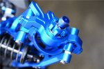 GPM Blue Aluminum Front Caster Blocks C-Hubs for X-Maxx