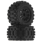 Pro-Line Badlands MX28 2.8 Tires on F-11 Black Wheels for Electric 2WD Rear