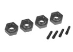 Traxxas TRX-4 TRX-6 Charcoal Gray 6061-T6 Aluminum 12mm Hex Wheel Hubs w/Screw Pins (8269A)