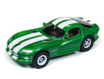 Auto World X-Traction 1996 Dodge Viper GTS Green HO Slot Car (SC332-2)