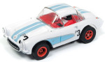 Auto World X-Traction 1957 Chevrolet Corvette Hardtop White HO Slot Car (SC332-6)