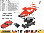 Pioneer 1968 Chevy Camaro Race Car Paint It Yourself PIY Kit 1/32 Slot Car KIT2