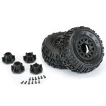 Pro-Line Trencher X SC Tires on Raid 6x30 Adjustable 12mm Hex Wheels for Slash 2WD & 4x4 (1190-10)