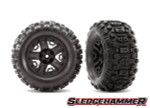 Traxxas Sledgehammer Tires on 2.8 Black Wheels w/12mm Hex (6792)