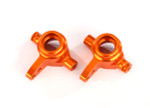 Traxxas Orange Aluminum Steering Blocks for 4x4 Slash Stampede Rustler (6837A)