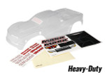 Traxxas Maxx Heavy Duty Clear Body w/Masks & Decals (clear, trimmed, requires painting) (8914)