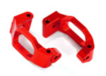 Traxxas Maxx Red 6061-T6 Aluminum Caster Blocks C-Hubs w/4x22mm Pins (4), 3x6mm BCS (4), & Retainers (4) (8932R)
