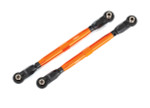 Traxxas Maxx TUBES Orange 6061-T6 Aluminum Toe Links for use with #8995 WideMaxx Suspension Kit (8997A)
