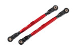 Traxxas Maxx TUBES Red 6061-T6 Aluminum Toe Links for use with #8995 WideMaxx Suspension Kit (8997R)