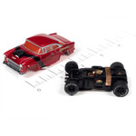 Auto World 1955 Chevy Bel Air Red Xtraction R30 HO Slot Car (SC354-1)