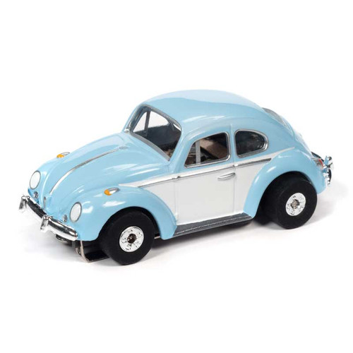 Auto World 1966 Volkswagen Beetle Red/White Thunderjet HO Slot Car