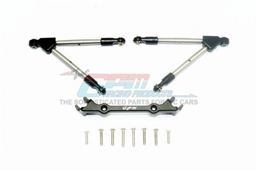GPM Aluminum Front Tie Rods With Stabilizer For C Hub (Black) GPM Aluminum Front Tie Rods With Stabilizer For C Hub (Black)