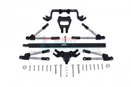 GPM Aluminum Hoss 4x4 Front and Rear Tie Rods With Stabilizer and Center Brace (Black) GPM Aluminum Hoss 4x4 Front and Rear Tie Rods With Stabilizer and Center Brace (Black)