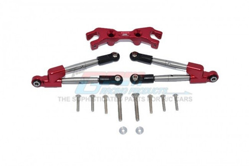 GPM Aluminum Hoss 4x4 Rear Tie Rods With Stabilizer (Red) GPM Aluminum Hoss 4x4 Rear Tie Rods With Stabilizer (Red)